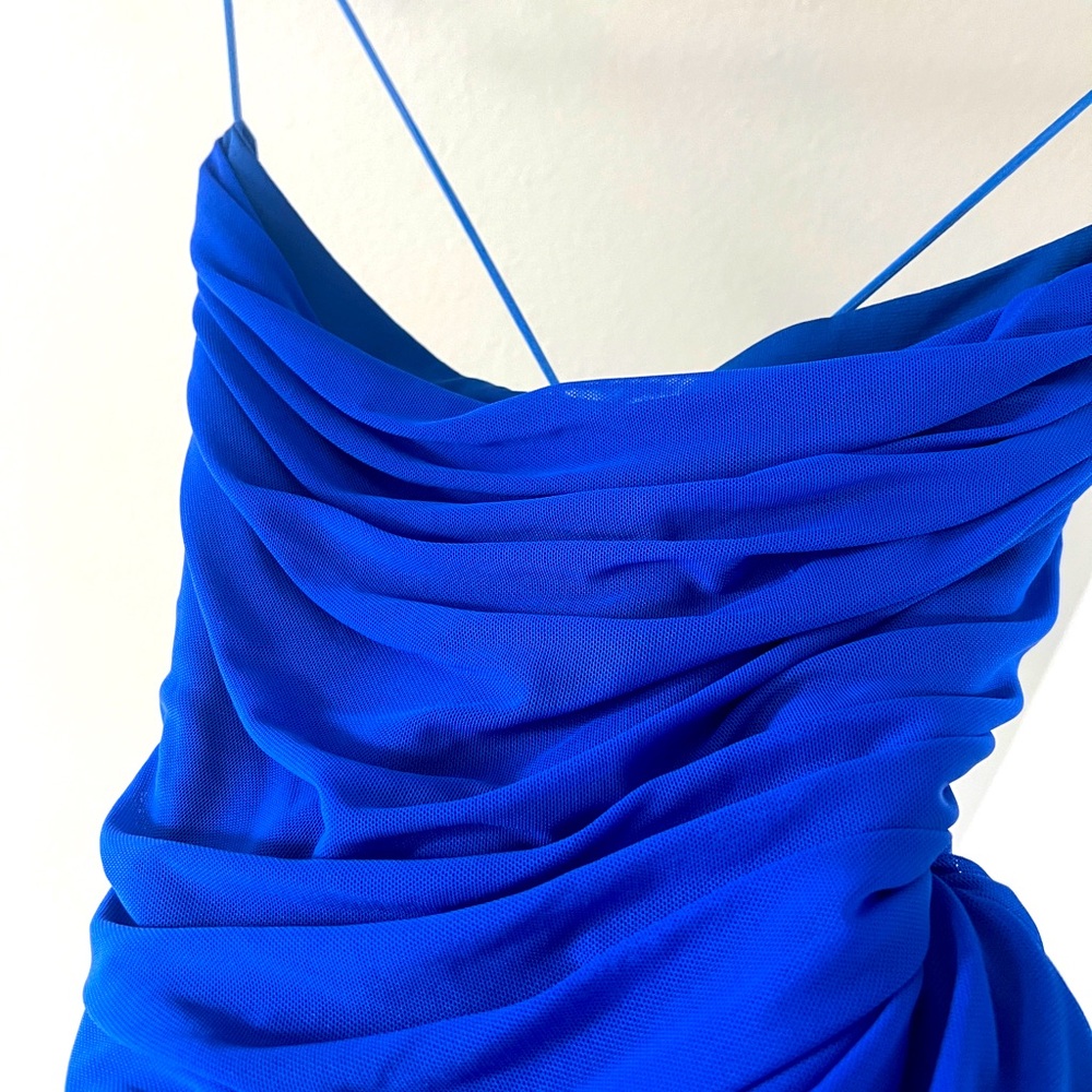 Cobalt blue bodycon party dress